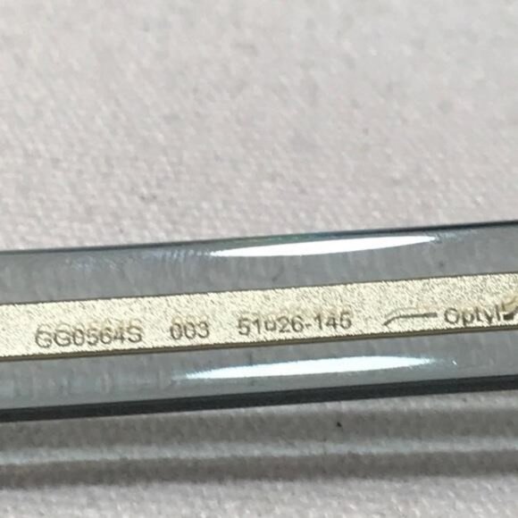 New Authentic Gucci GG0564S 003 Light Blue Cat-Eye Sunglasses Blue Lenses - Picture 13 of 13